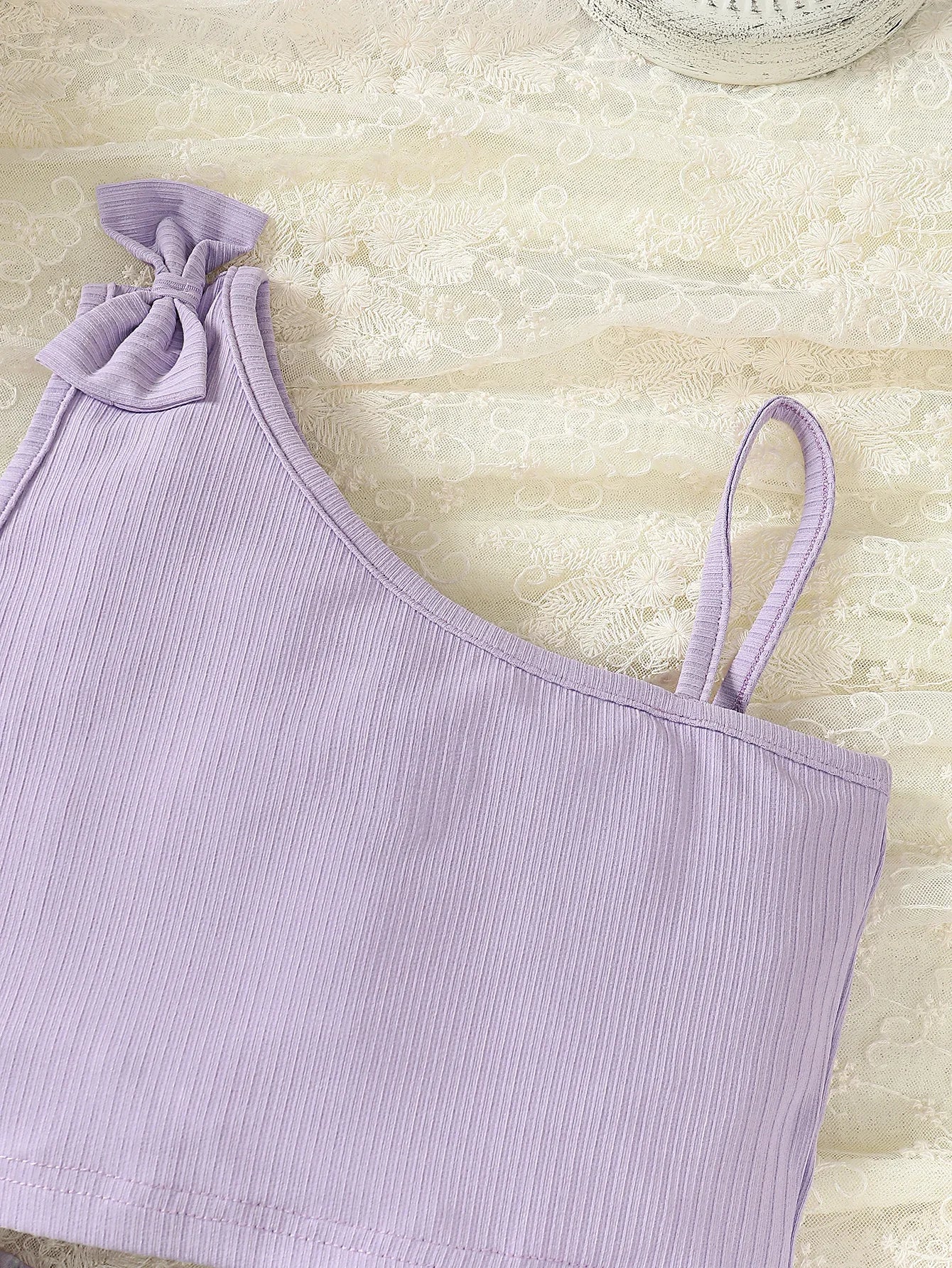 2-Piece Suspenders Top with Bow & Floral Shorts (For Girls 1-8 Years)