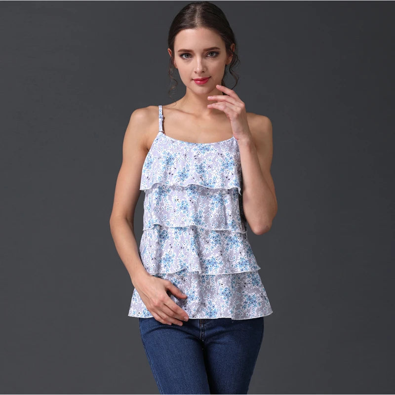Floral Pregnancy Tank – Nursing Friendly