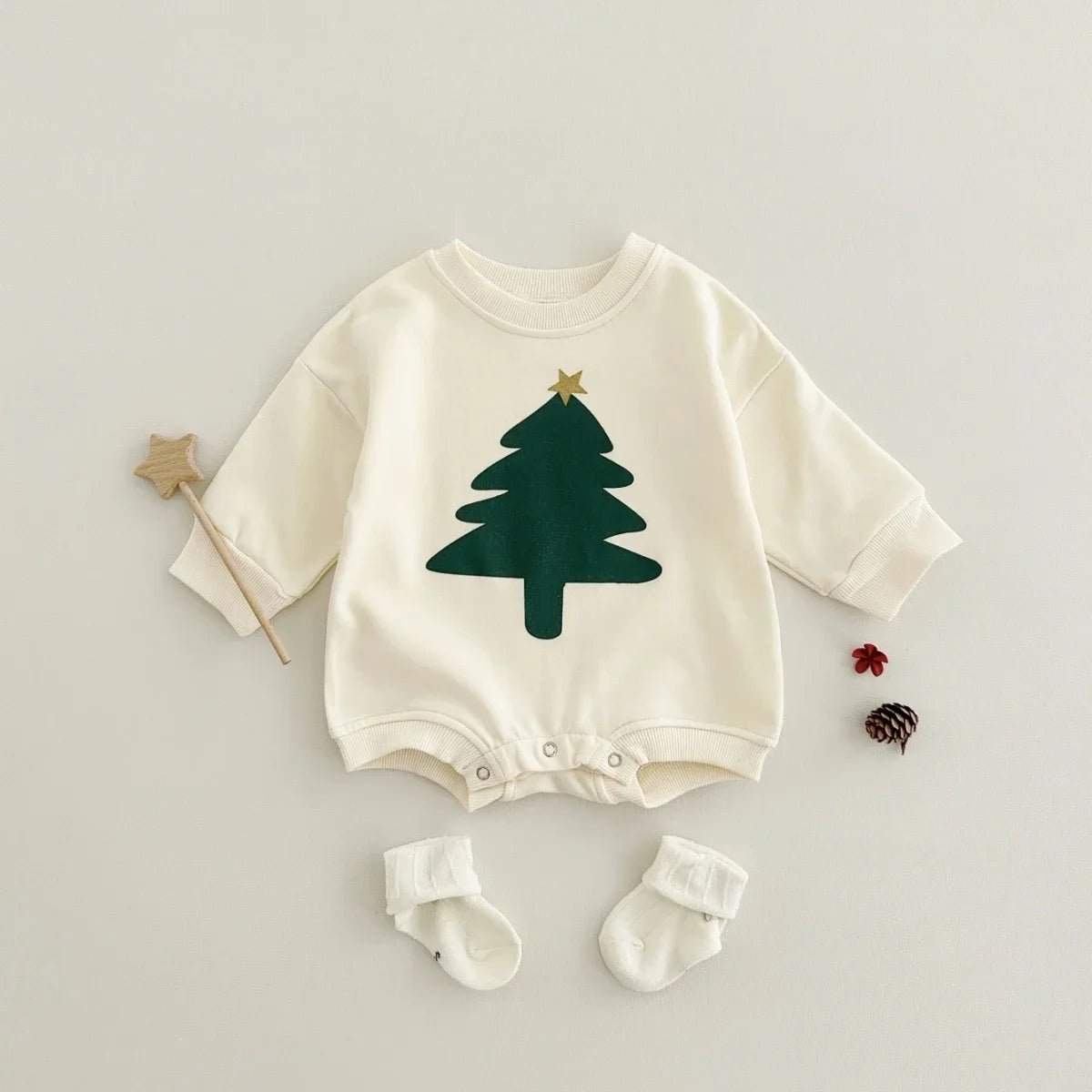 Baby Holiday Bodysuit – Christmas Tree Romper Newborns 0–12M