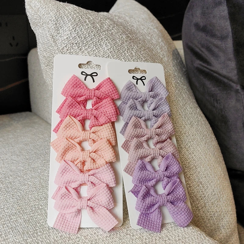 MOMSTAG 6-Piece Soft Cotton Bow Hairpin Set