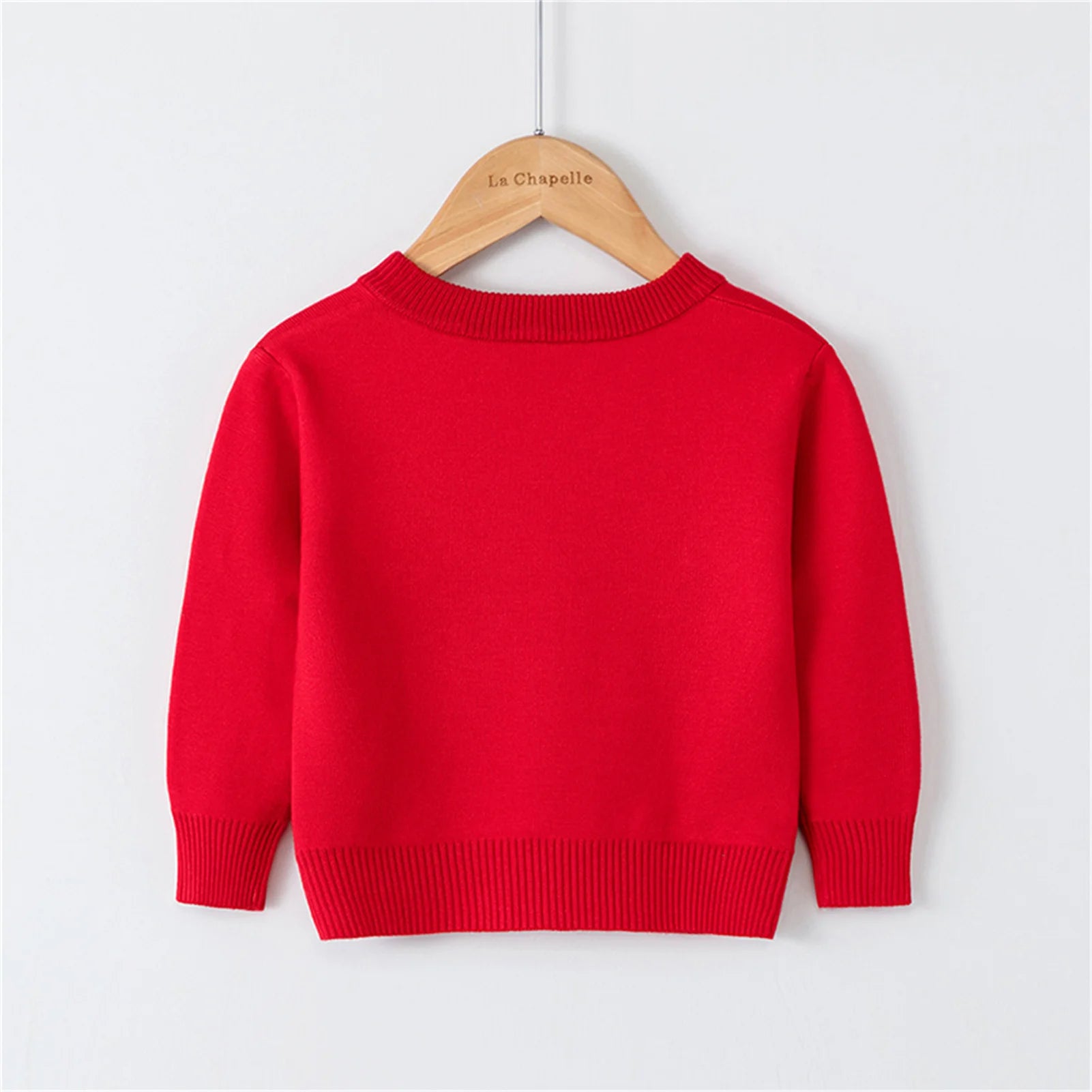 Reindeer Christmas Red Sweater for Girls Pullover