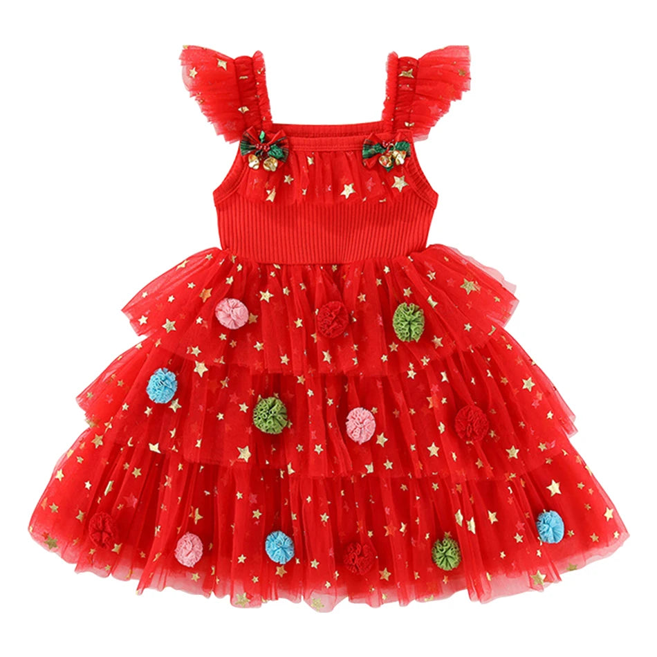 Girls Christmas Party Dress 2025
