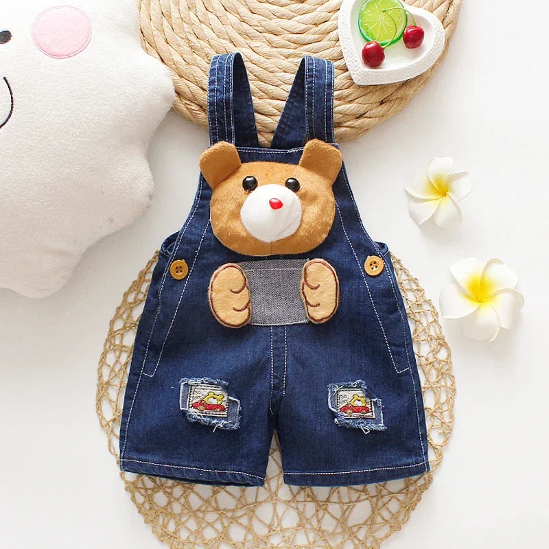 MOMSTAG Baby girls Summer Denim Overalls Shorts