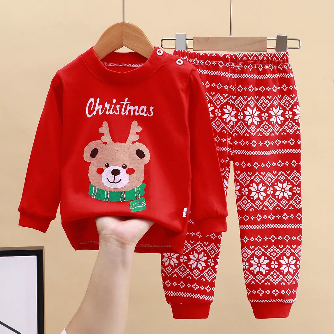 Adorable Kids Reindeer Pajama Set