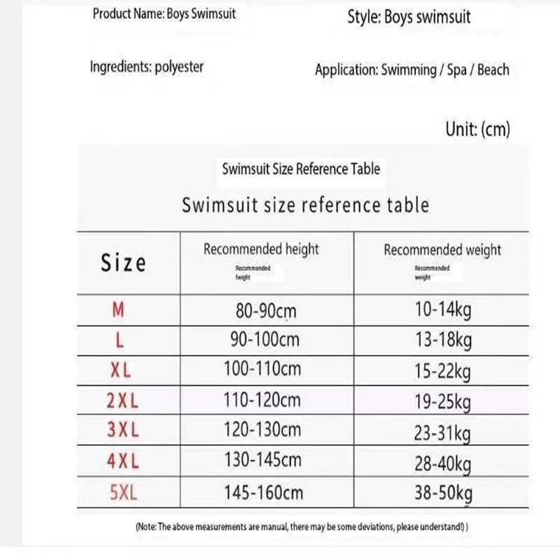 Surfing Suit Swimming Clothes For Boys