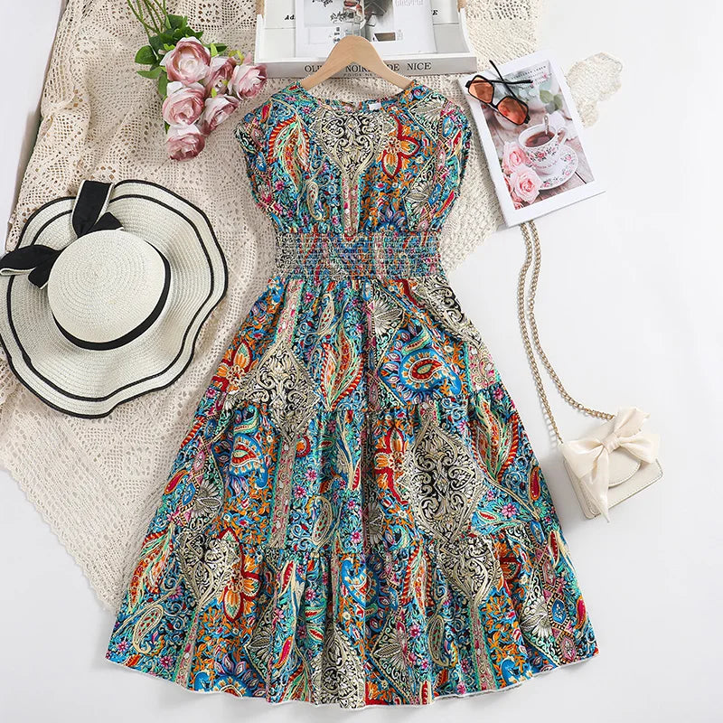 Floral Print Summer Dress for Girls