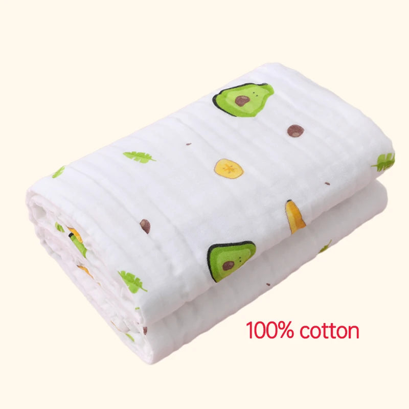 MOMSTAG 6-Layer Gauze Cotton Baby Bath Towel & Washcloth Set