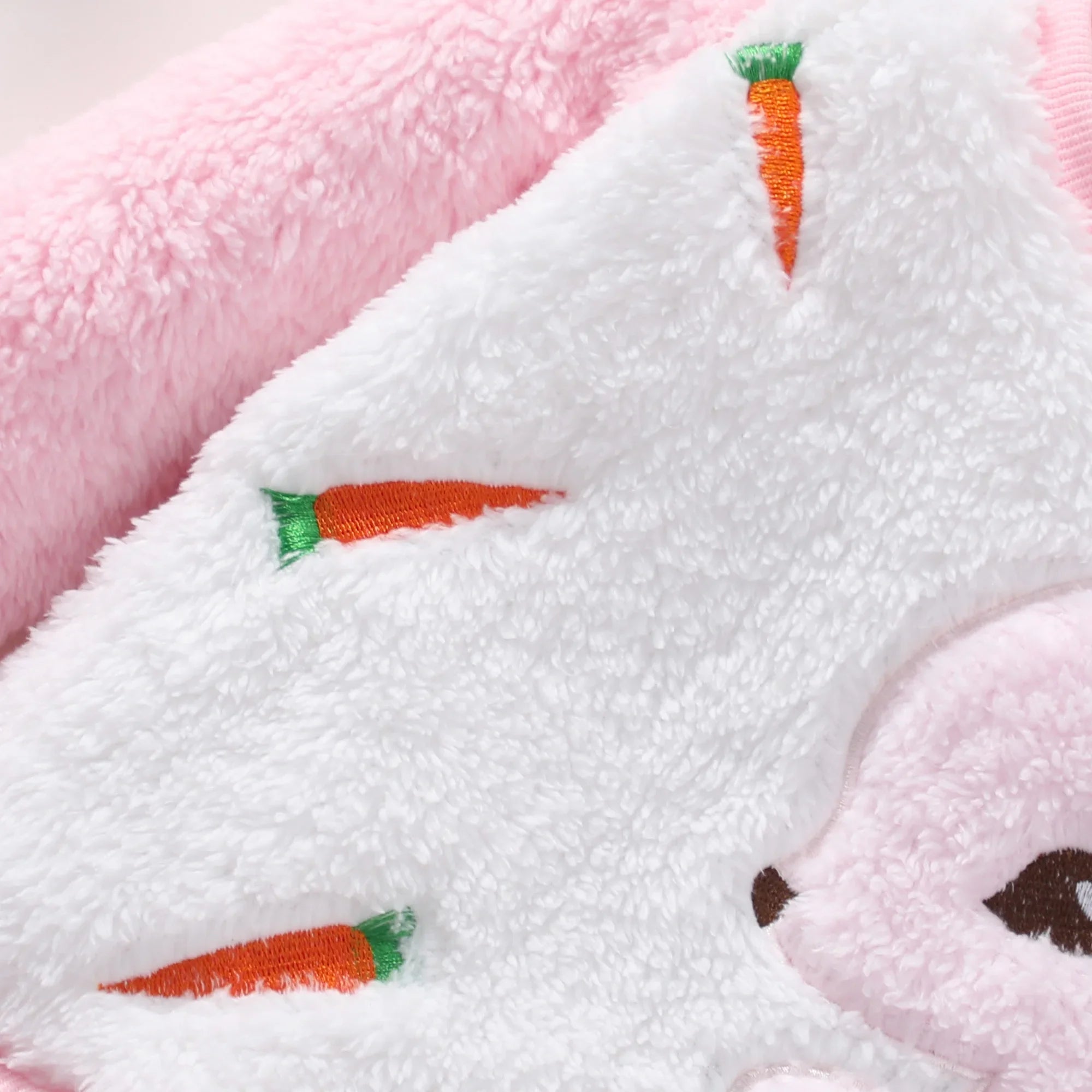 Baby Girl Rabbit Plush Outfit Set