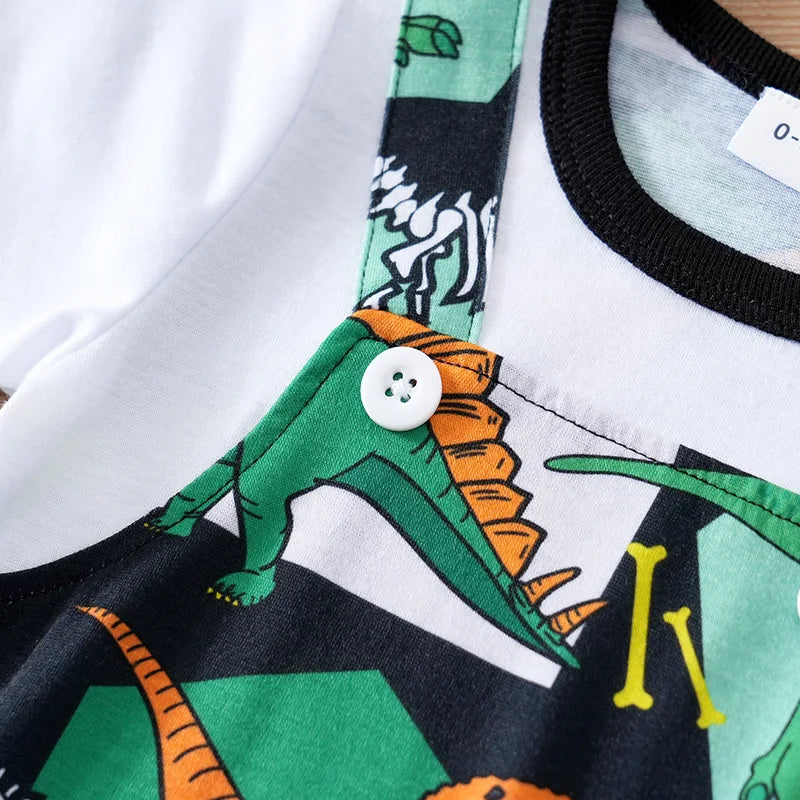 MOMSTAG Newborn Cartoon Dinosaur Bodysuit