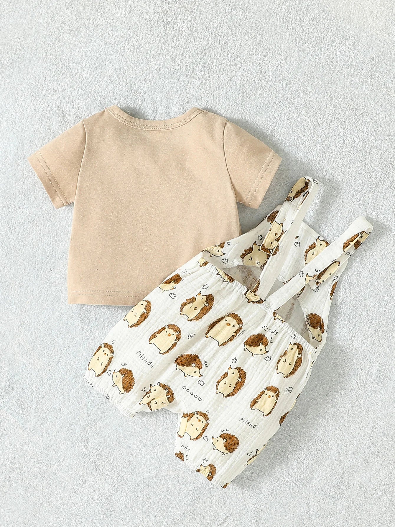 MOMSTAG 2pc Baby Boys Summer Short Sleeve T-Shirt & Suspenders Set