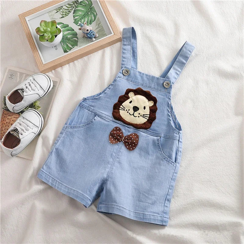MOMSTAG Baby girls Summer Denim Overalls Shorts