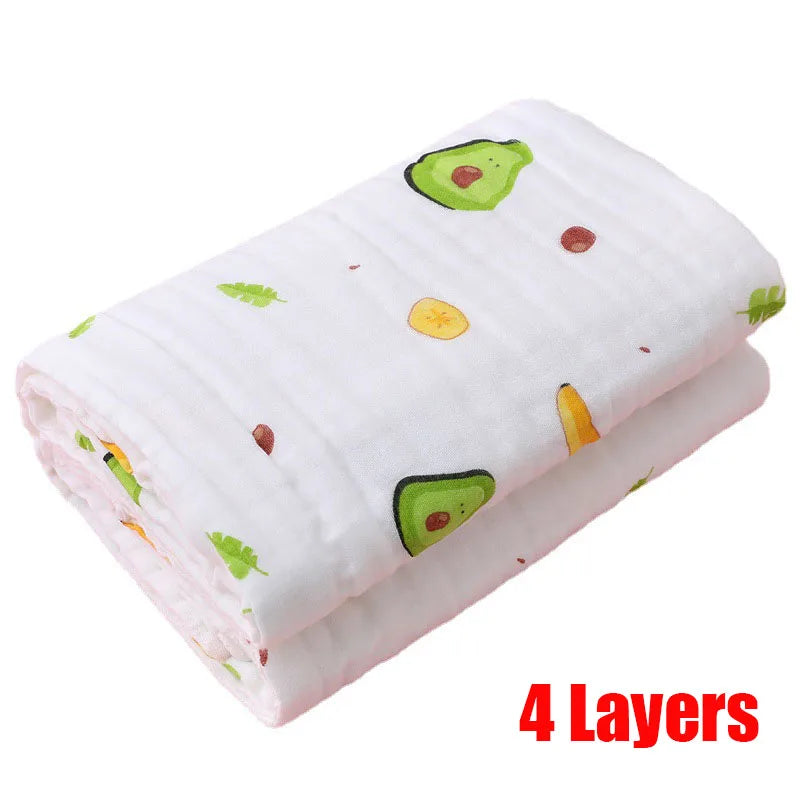 MOMSTAG 6-Layer Gauze Cotton Baby Bath Towel & Washcloth Set