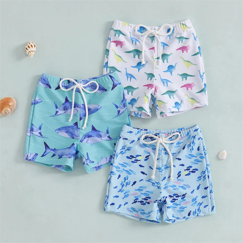 Dinosaur/Shark Swimming Trunks Swimwear 6M-4T