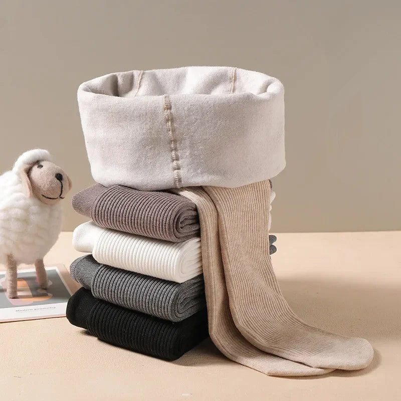 Girls Velvet Winter Thermal Tights