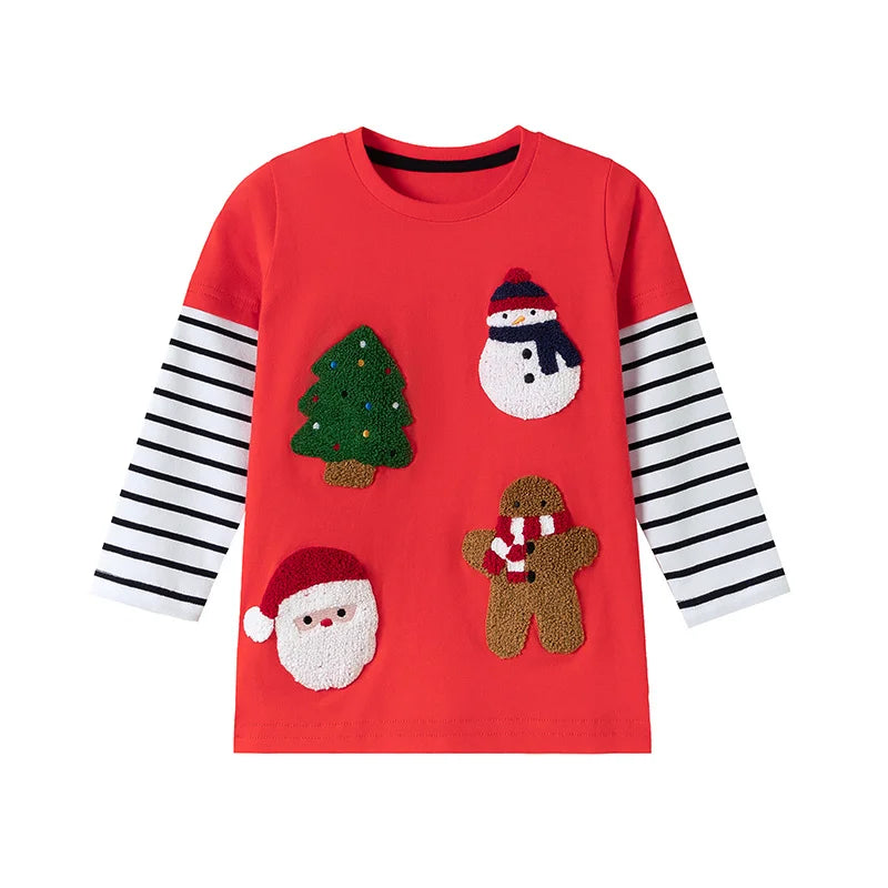 Boys Christmas Tree & Snowman Cotton Sweater