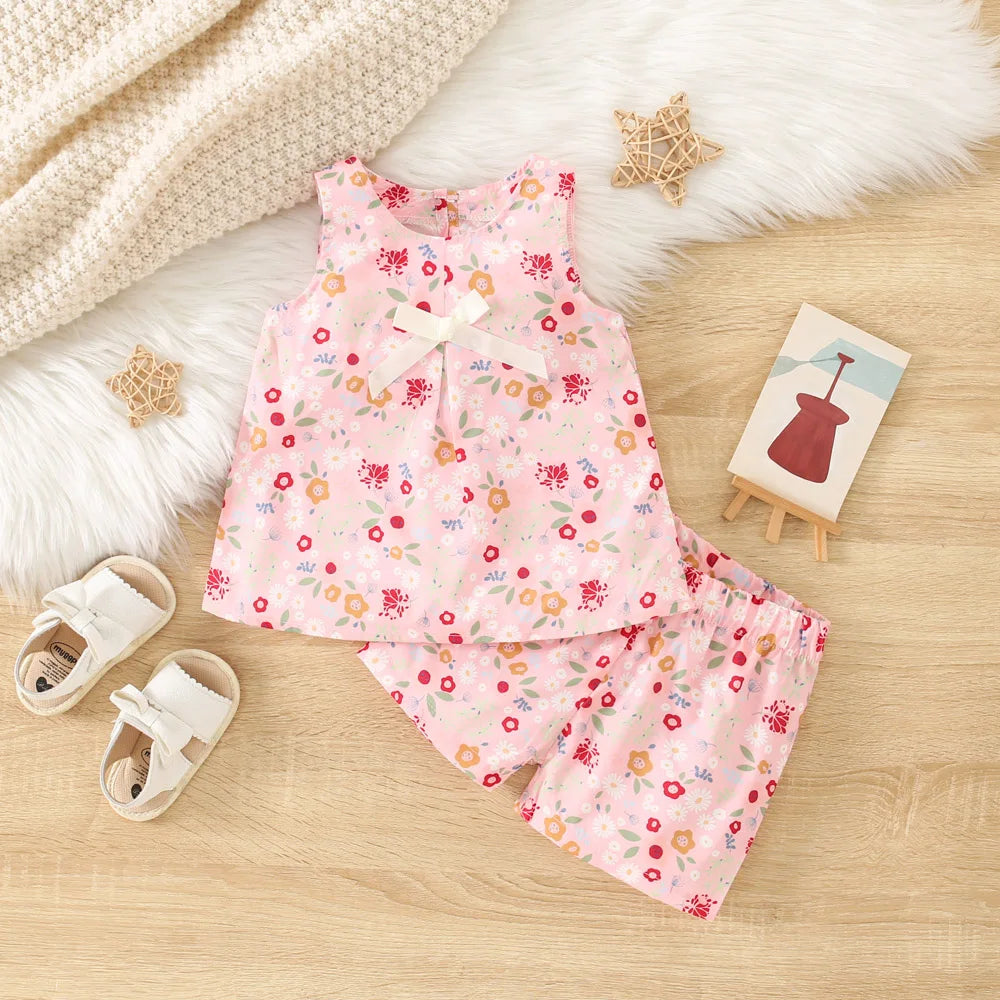 Floral Sleeveless Top & Shorts Set (Girls)