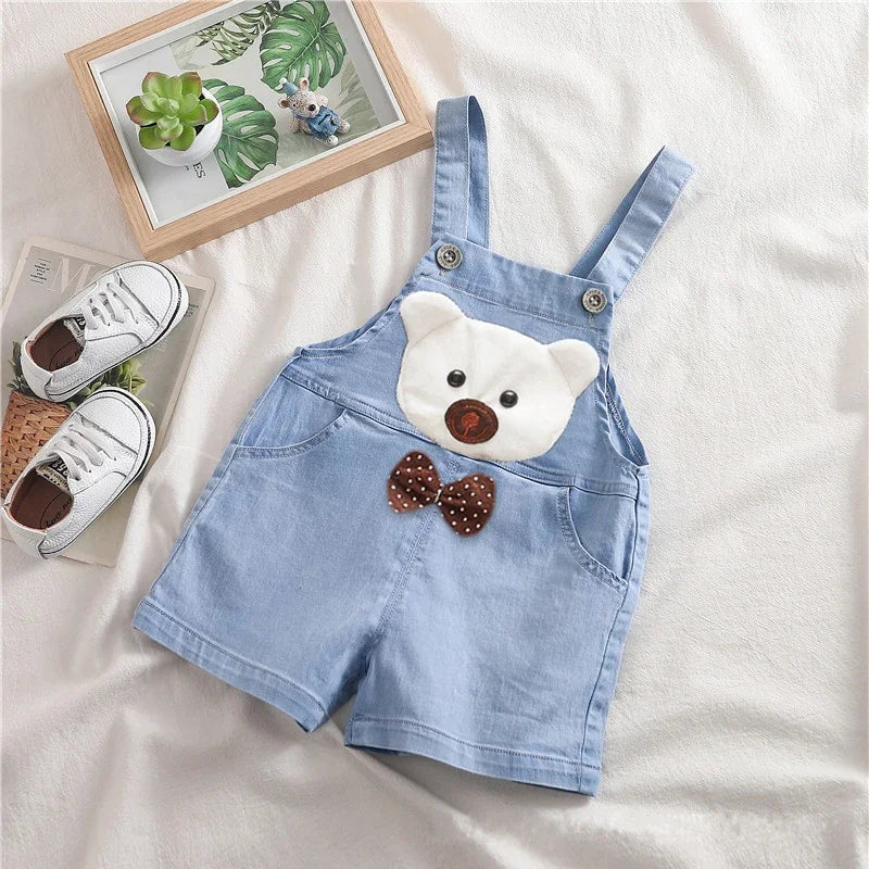 MOMSTAG Baby girls Summer Denim Overalls Shorts