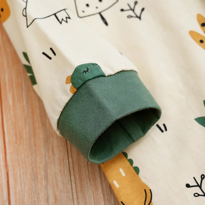 MOMSTAG Newborn Cartoon Dinosaur Bodysuit