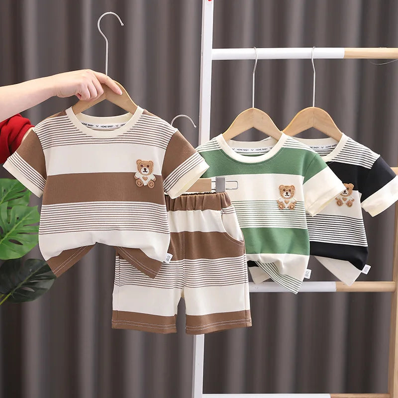 Bear Stripe Summer Set