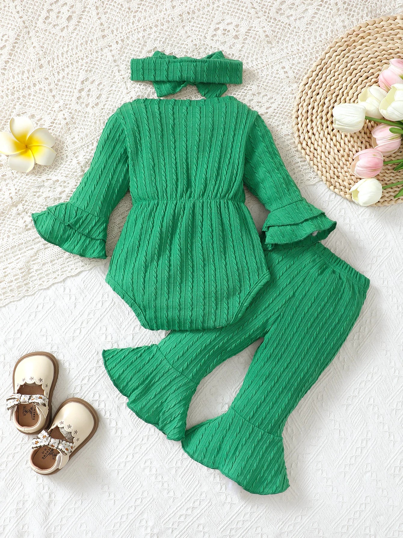 Baby Retro Christmas Jumpsuit Set