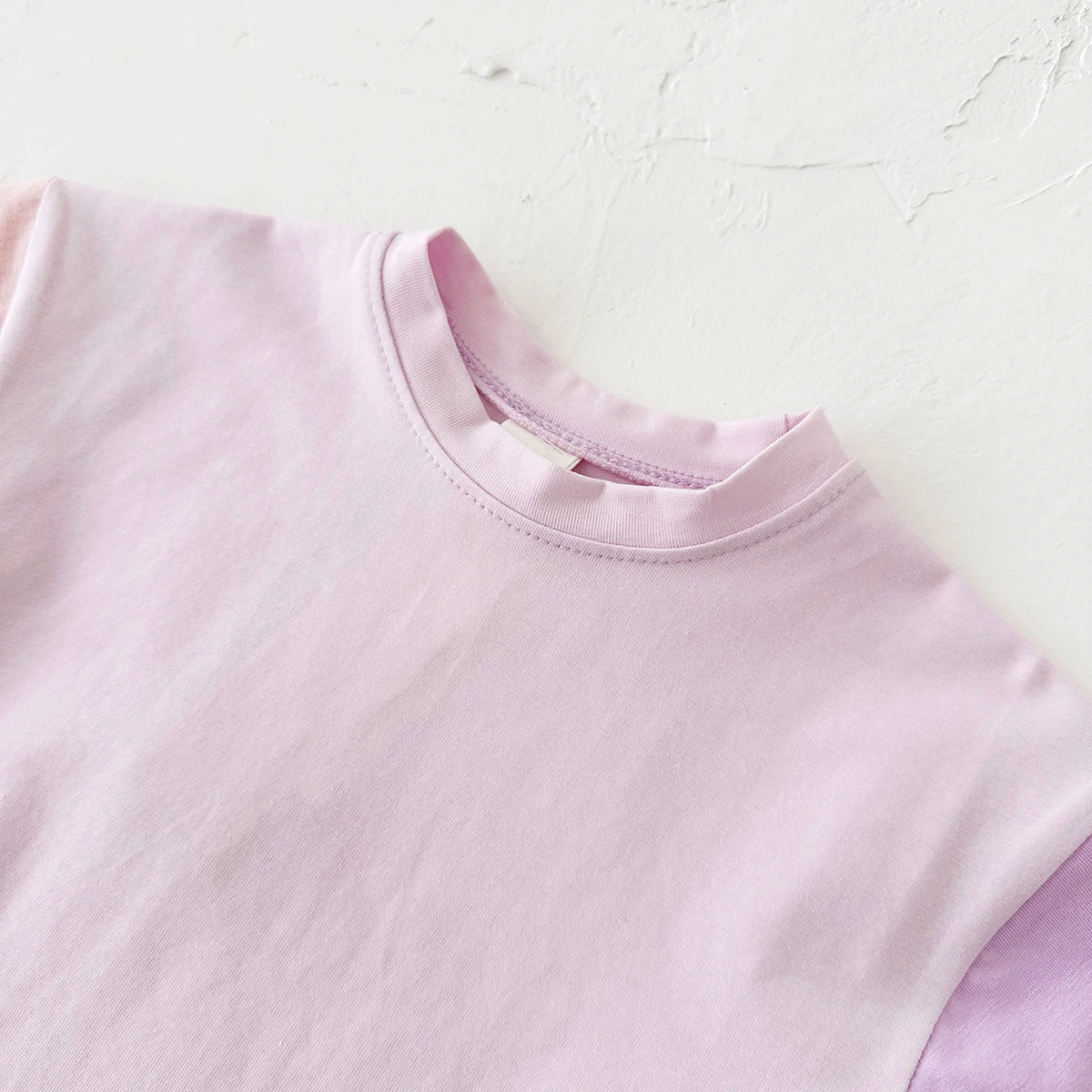 Solid Color T-Shirt & Elastic Waist Pants for Boys & Girls, Toddler Clothes