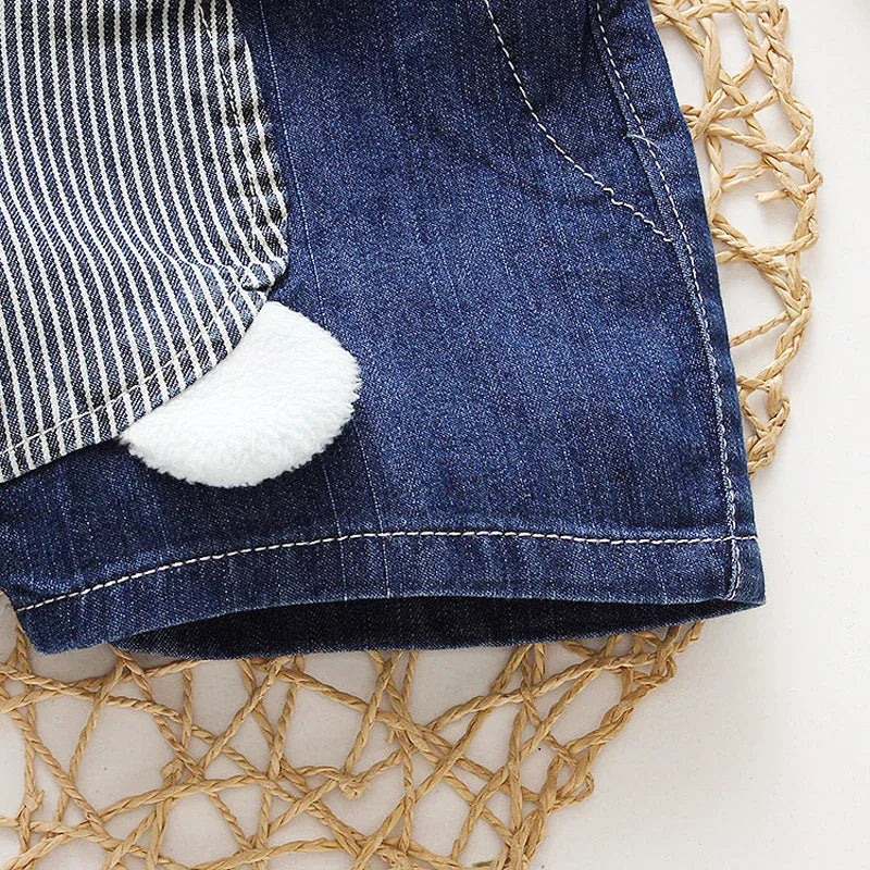 MOMSTAG Baby girls Summer Denim Overalls Shorts