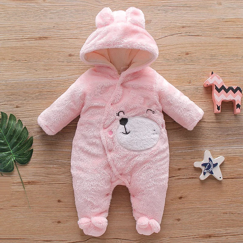 Baby Cotton Plush Winter Romper 0-18M