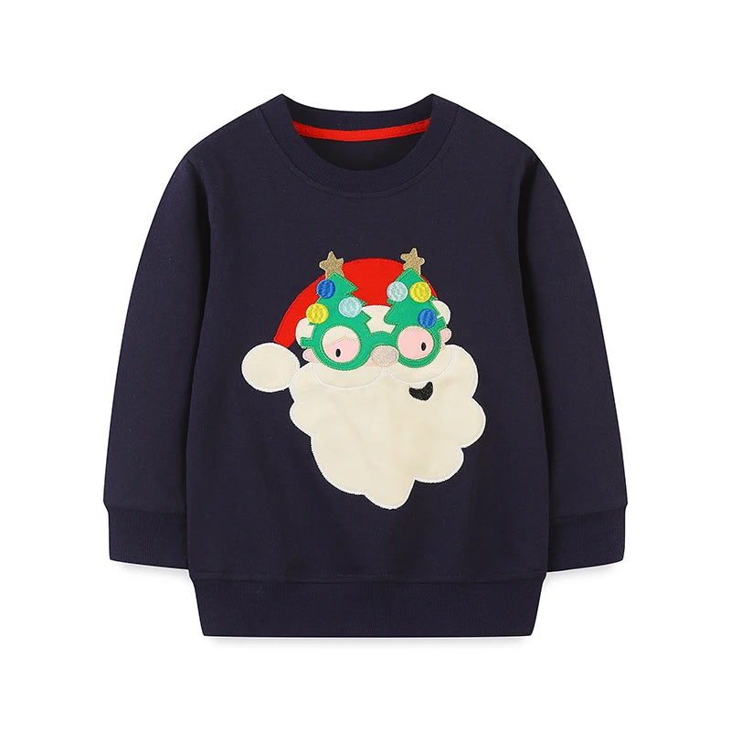Santa Claus Sweatshirt for Boys – Cotton Pullover