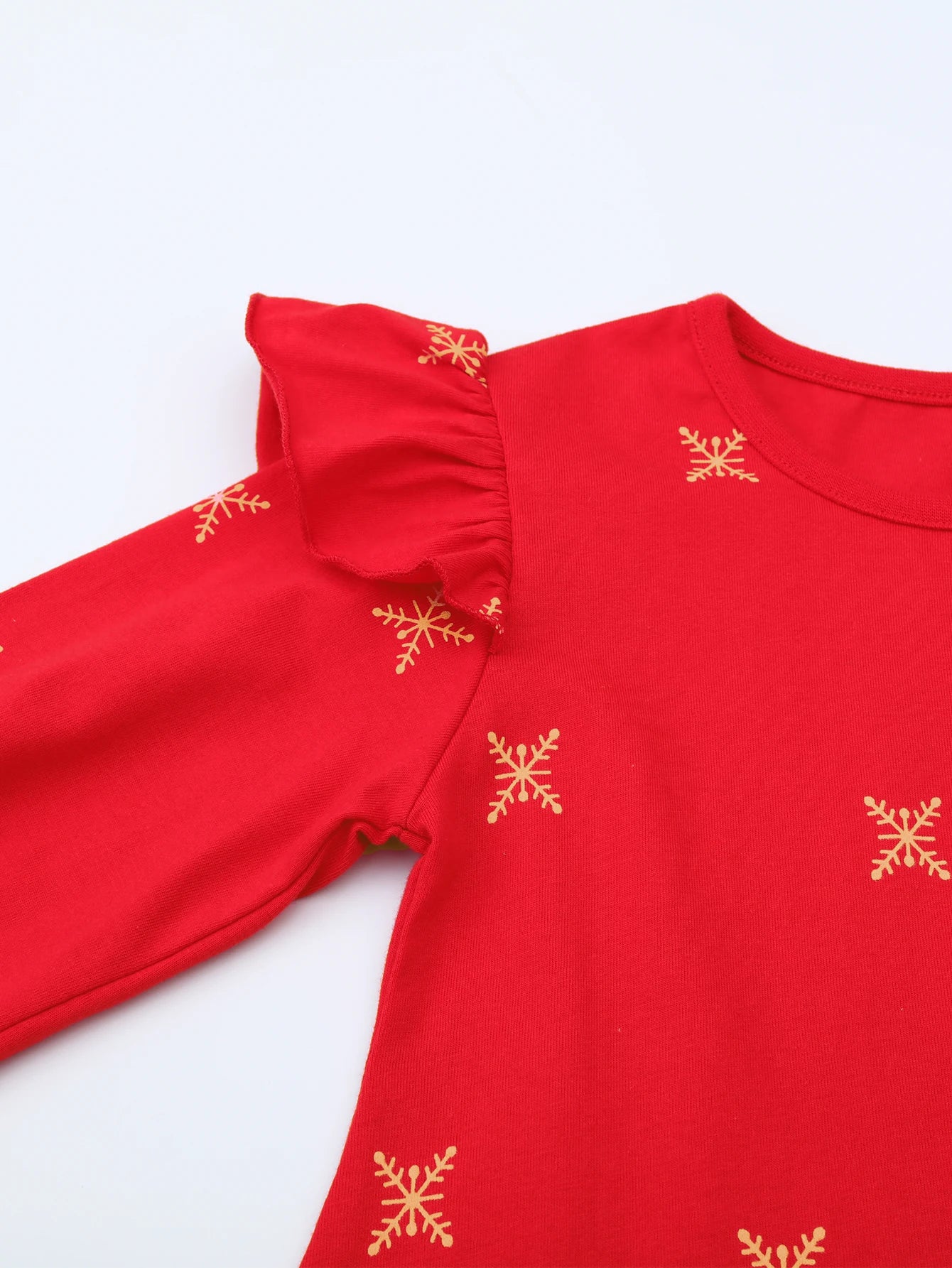 Toddler Girl Christmas Dress – Cute Santa & Reindeer Print