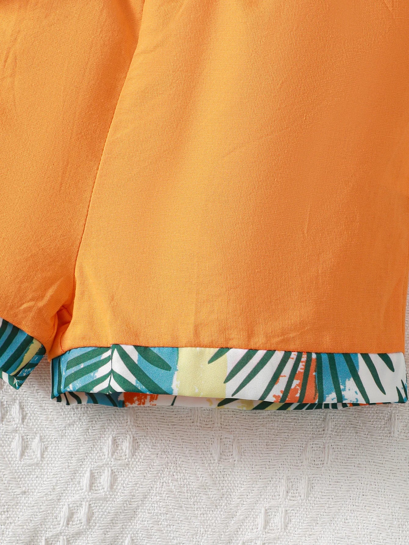 Baby Boy Coconut Print Bow Shirt & Shorts Set