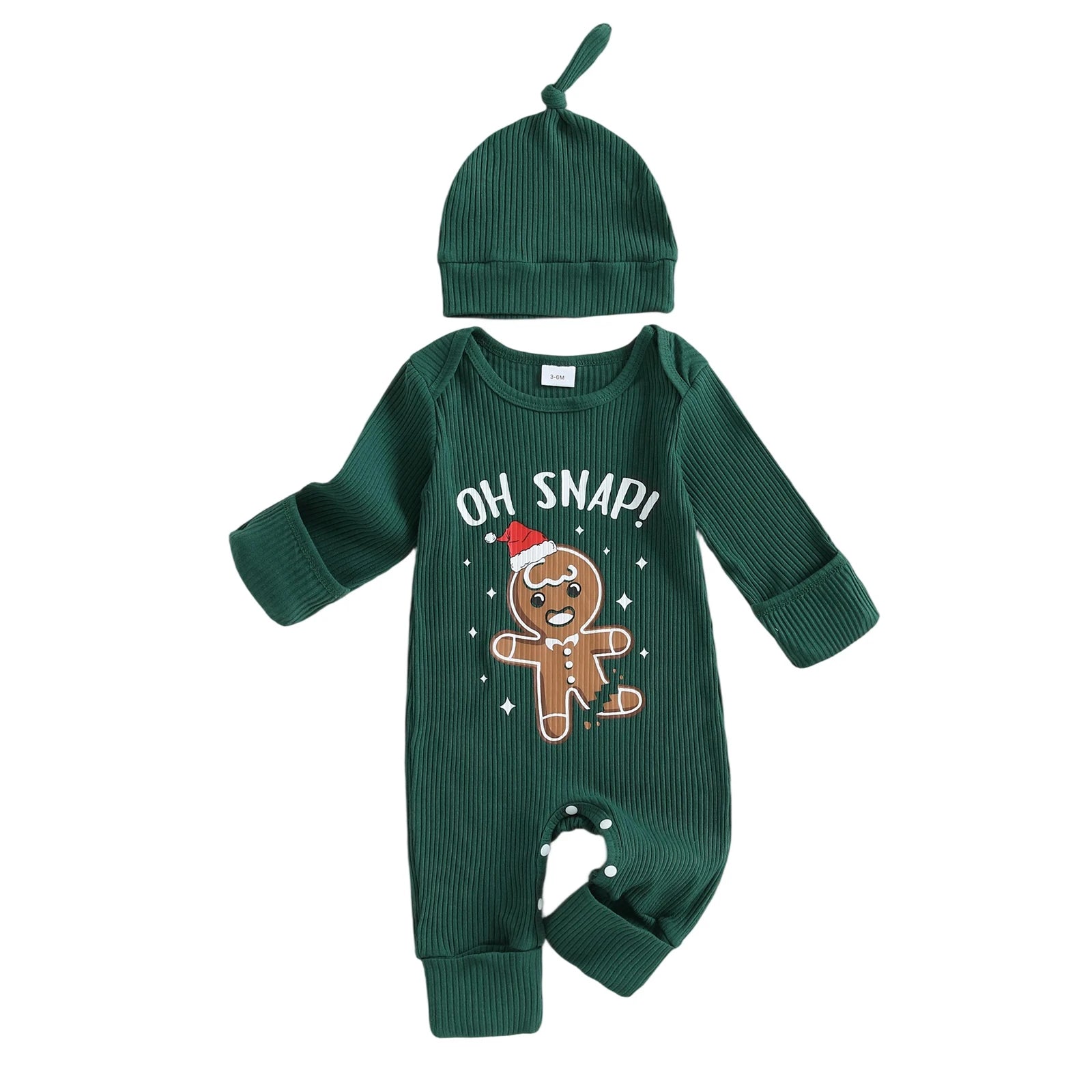 Baby Gingerbread Man Romper Set