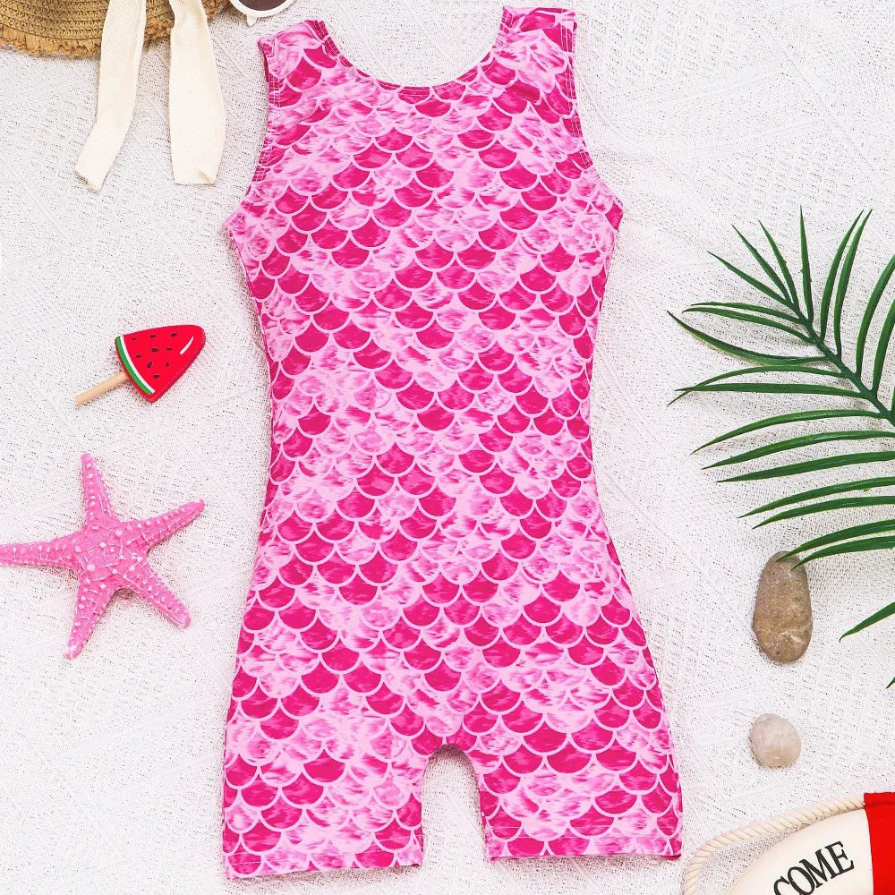 Cute Mermaid One-Piece for Toddler Girls’ Beach Fun