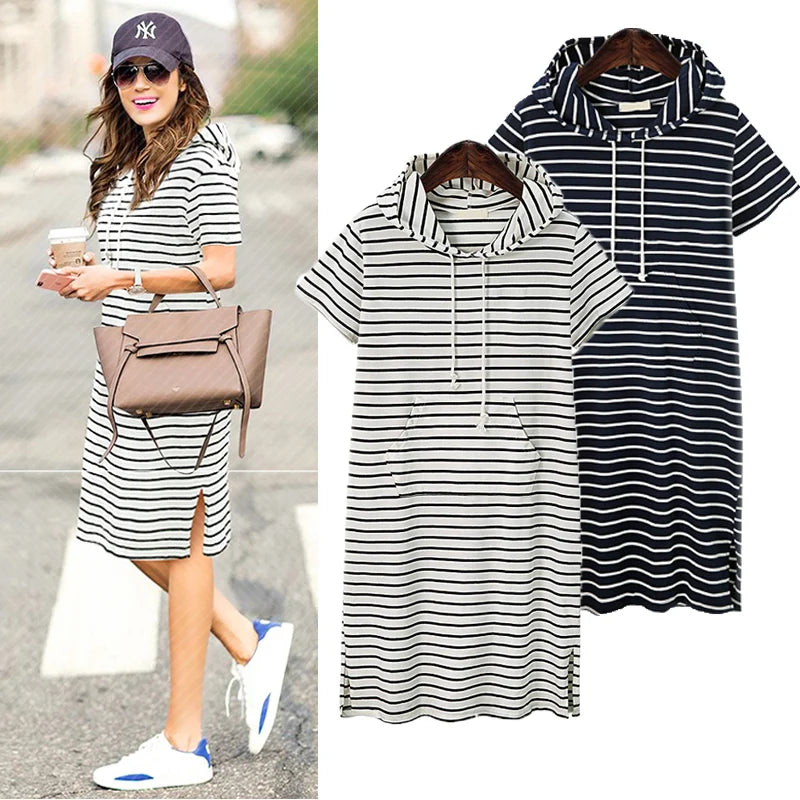 Women's Summer Striped Maternity Dress