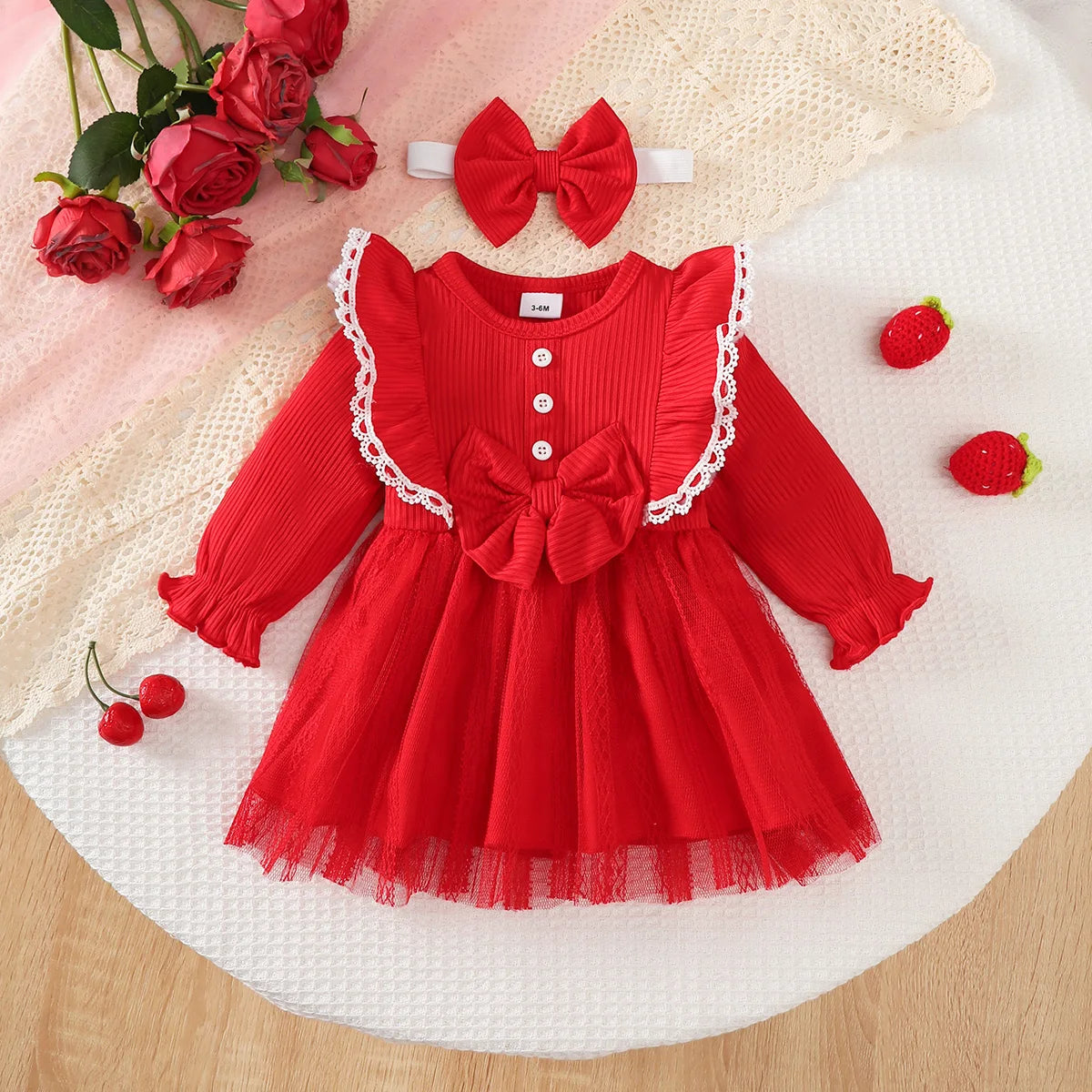 Baby Girl Ruffled Chiffon Party Dress