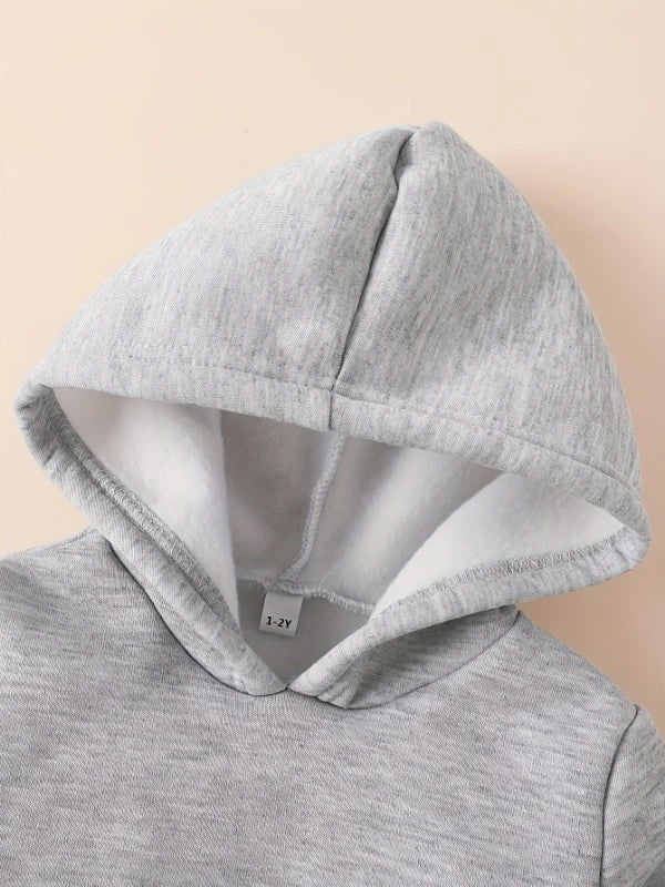 Baby Cat Cartoon Fleece Hoodie Set