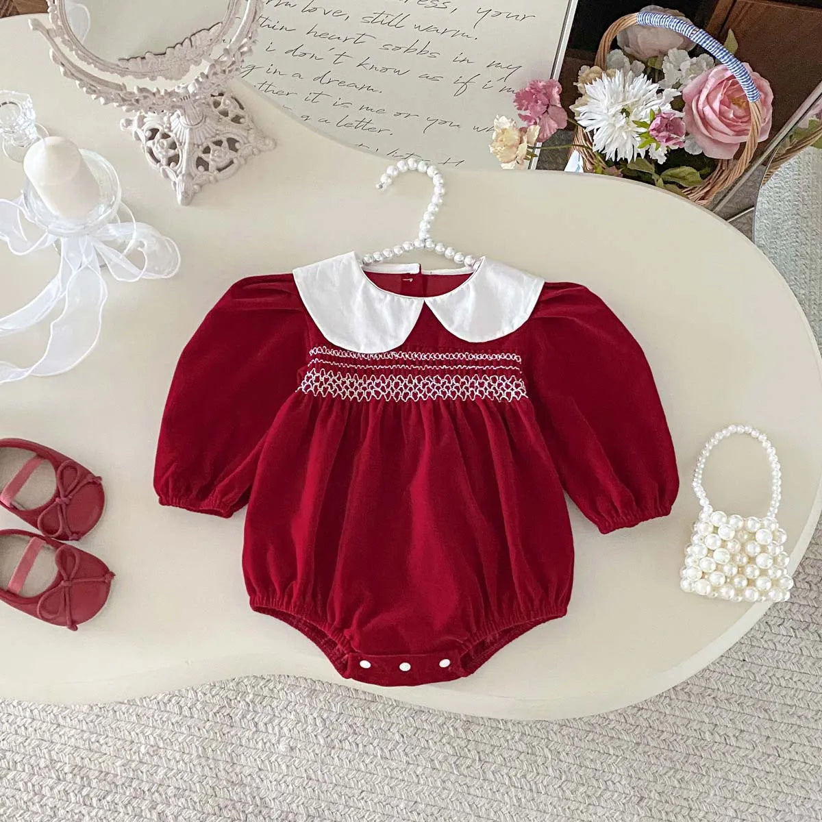 Doll Elegant Holiday Romper Girls