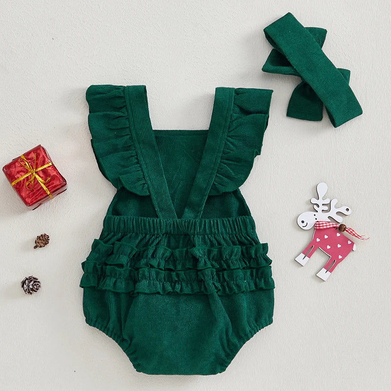 Gingerbread & Reindeer Christmas Baby Romper
