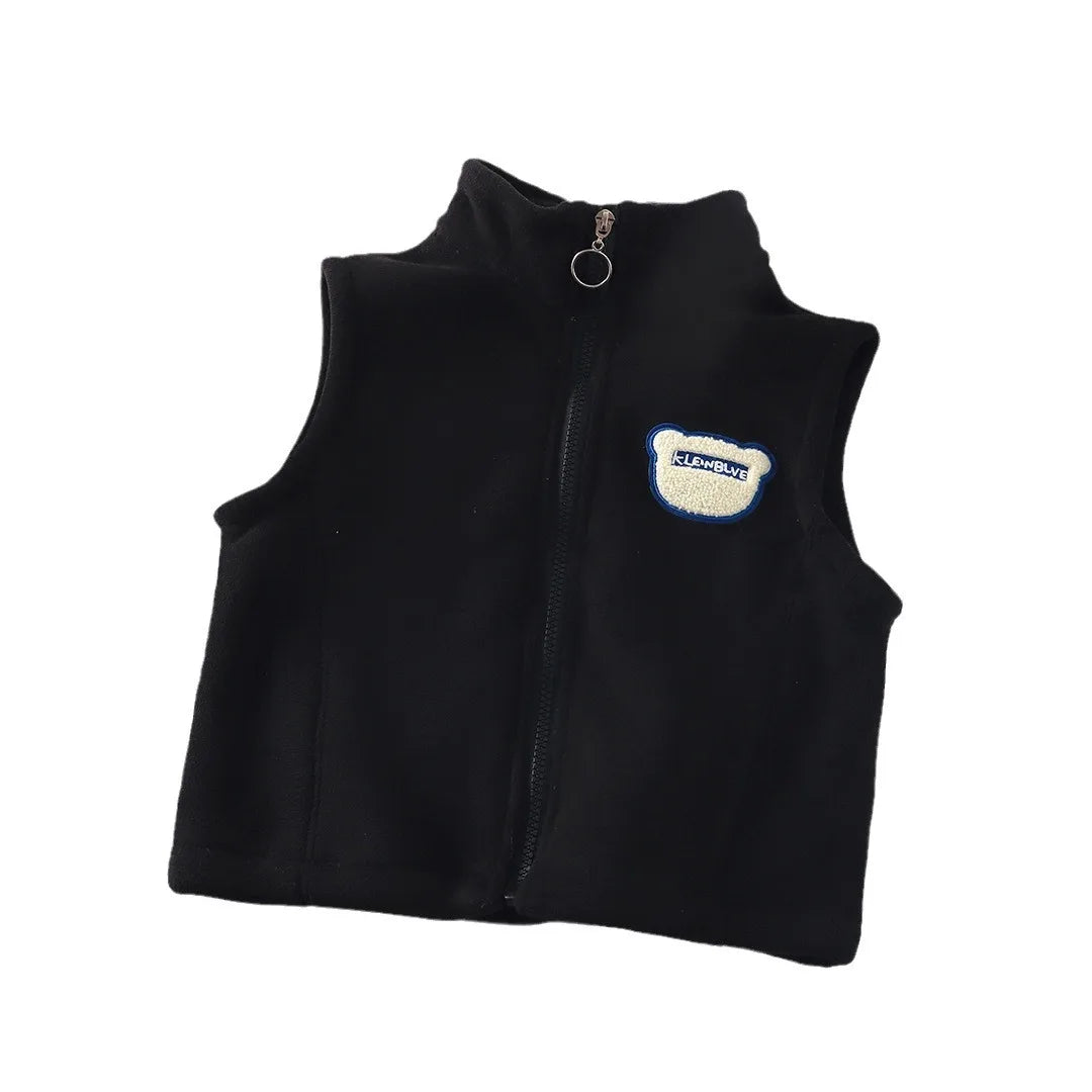 Kids Fleece Zipper Vest Coat
