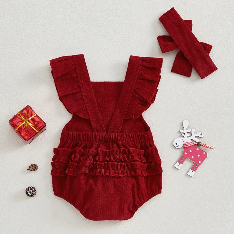 Gingerbread & Reindeer Christmas Baby Romper