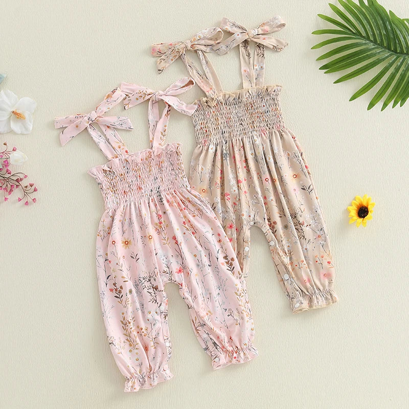 Sleeveless Ruffle Romper Jumpsuit with Adjustable Straps