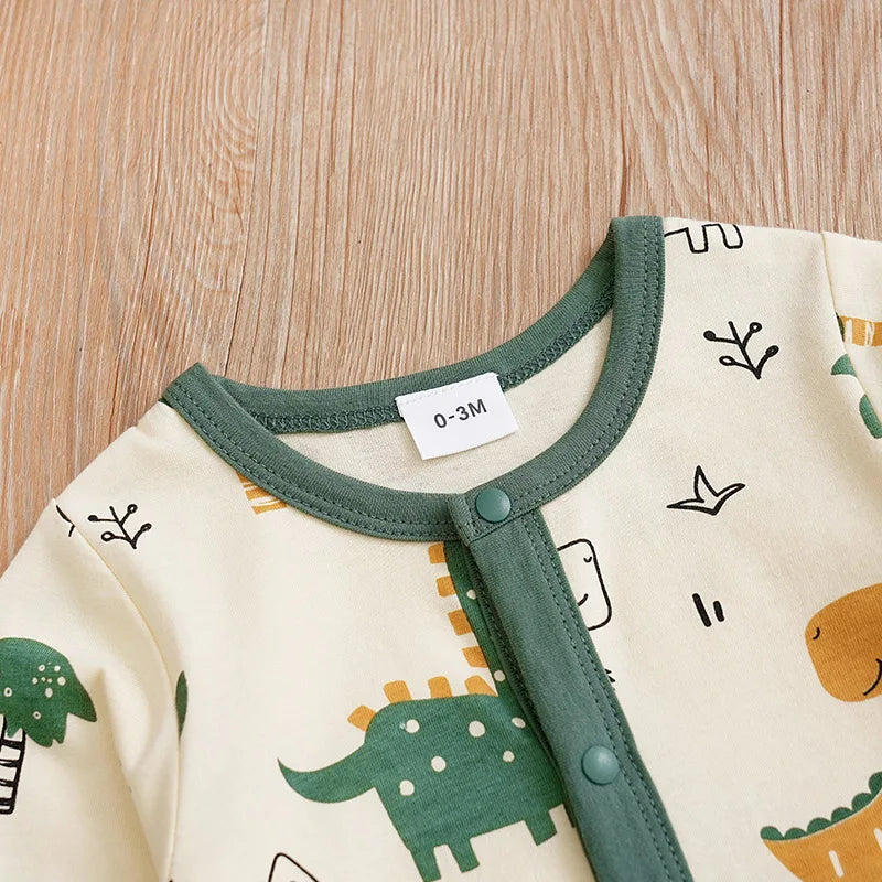 MOMSTAG Newborn Cartoon Dinosaur Bodysuit