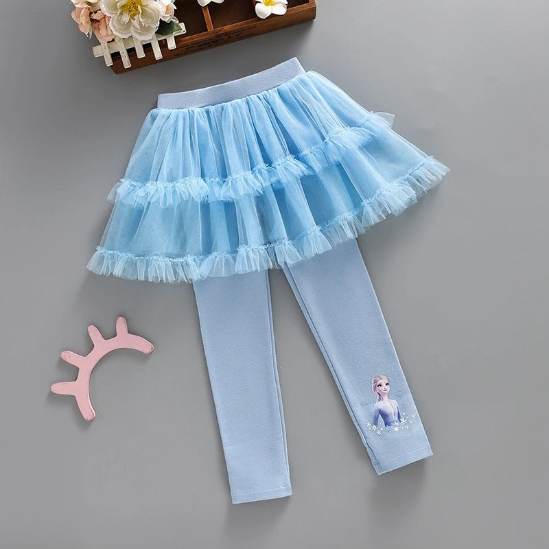 Frozen Elsa Tulle Leggings for Girls