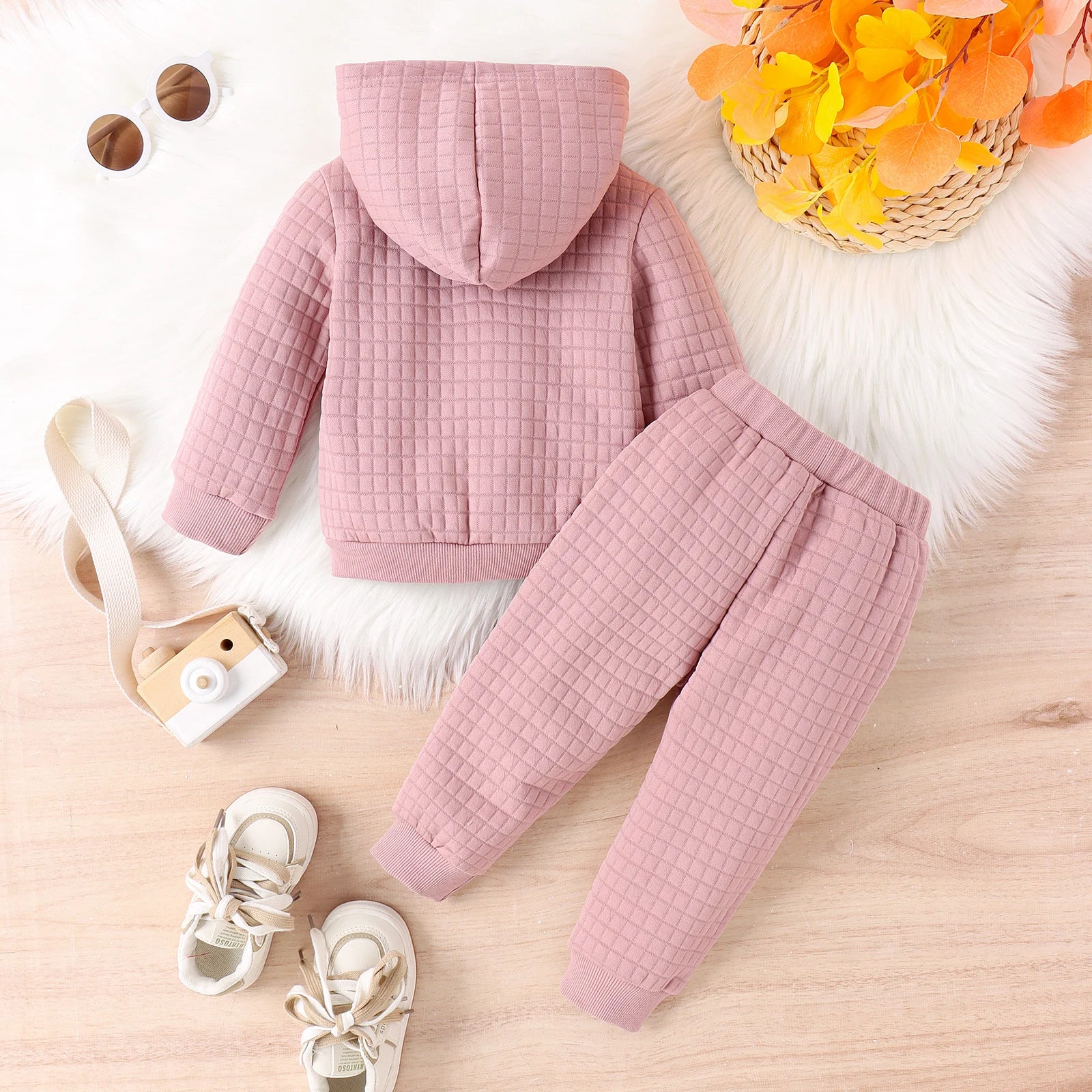 Girls Hooded Top Pants Set