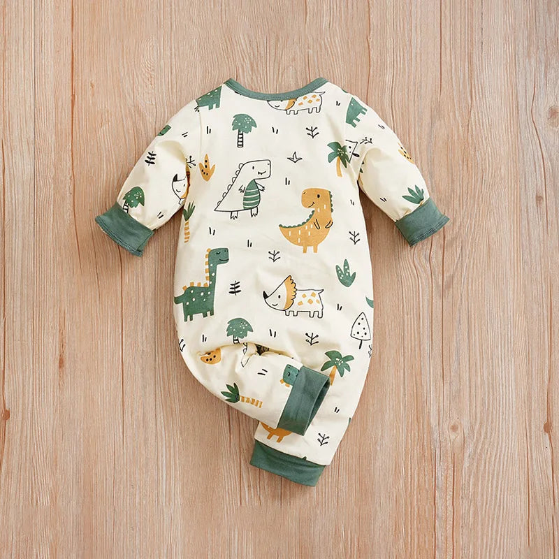 MOMSTAG Newborn Cartoon Dinosaur Bodysuit