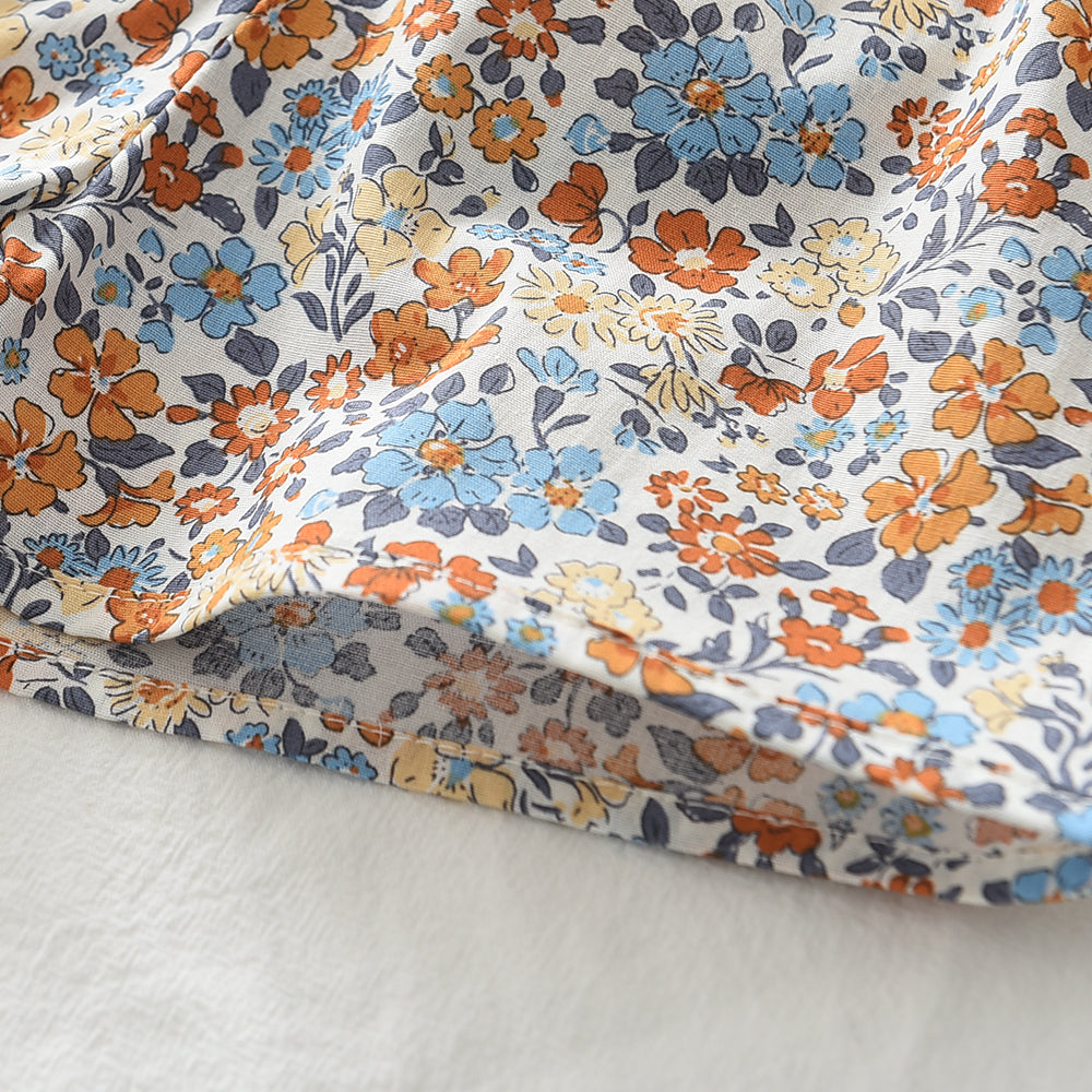 Bear Leader Girls' Summer Set – Solid Suspender T-Shirt Top & Floral Shorts, 2-Piece Kids Clothing Outfit