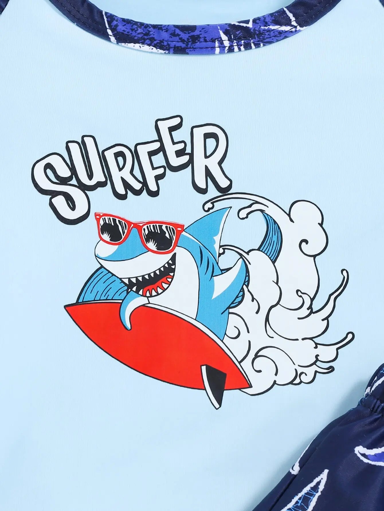 2-Piece Baby Boy Shark Print Swimsuit