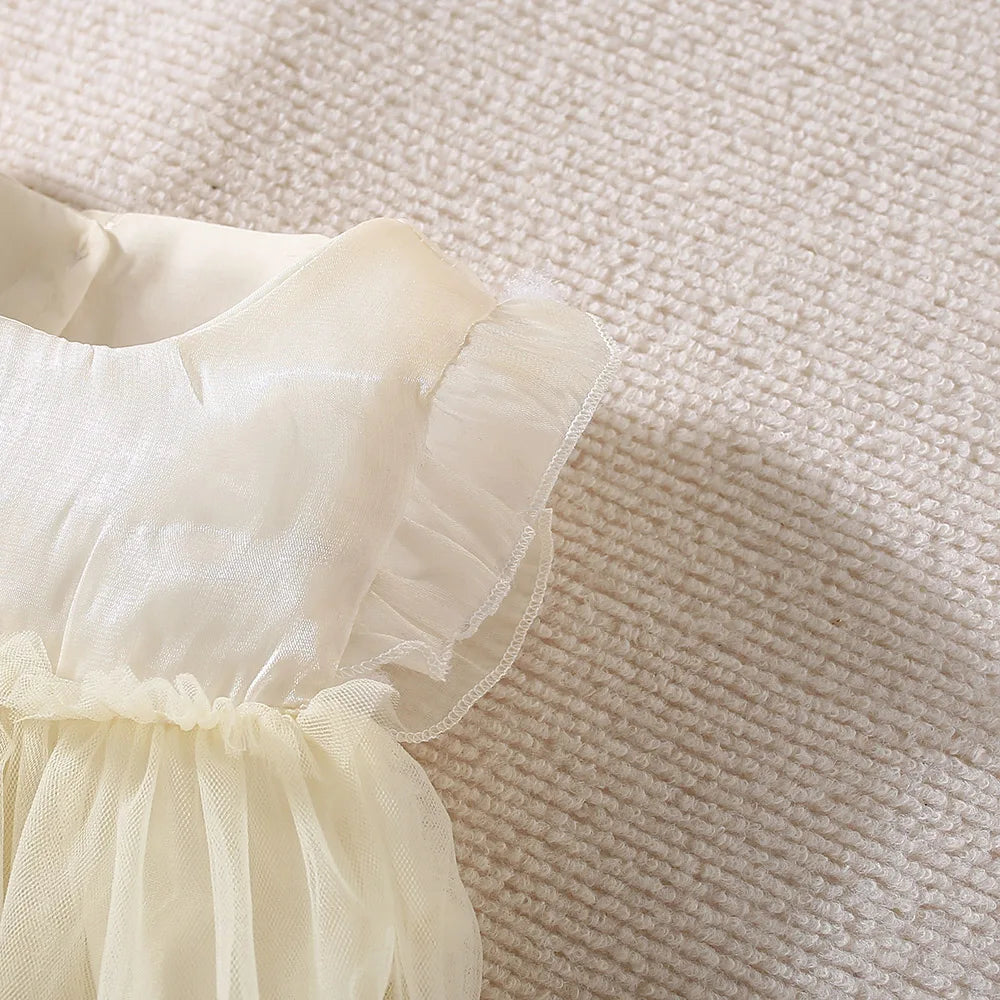 Bow Mesh Princess Style Dress