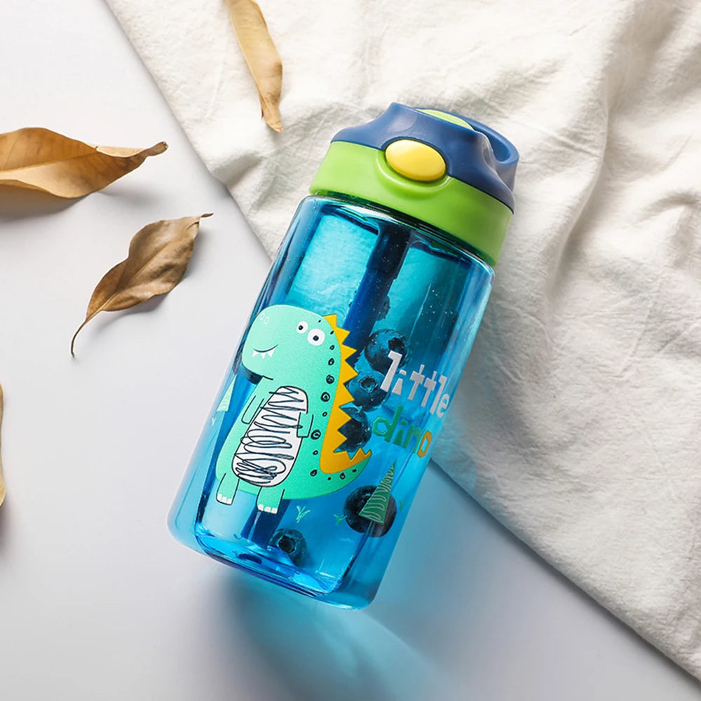 480ml Dinosaur Cartoon Leakproof Water Bottles for Kids
