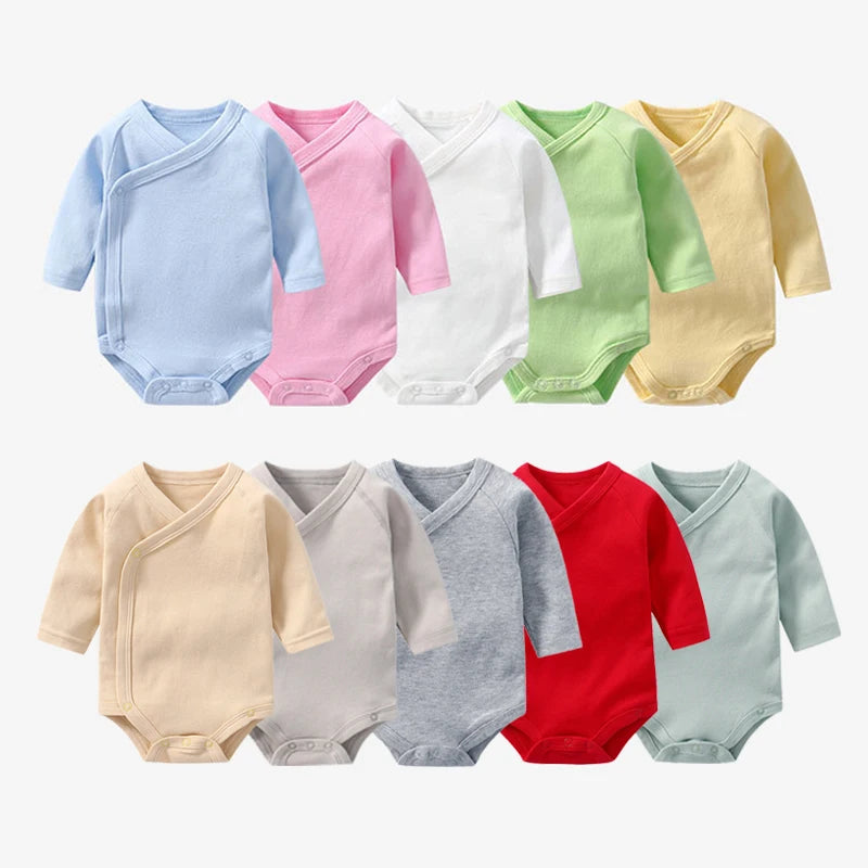 Cotton Soft Long-Sleeve Baby Bodysuit – Unisex Newborn & Toddler Outfit