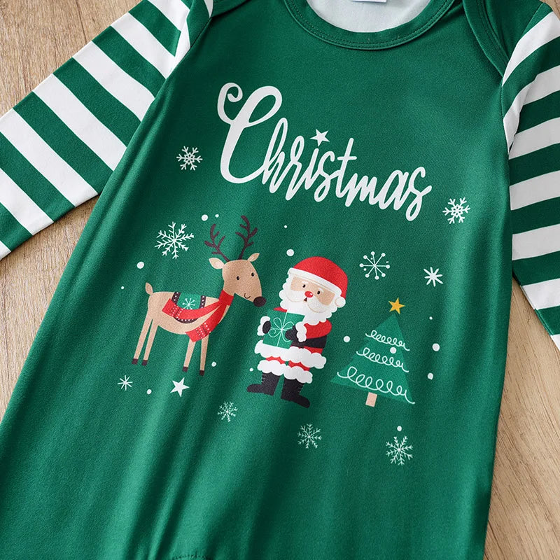 Baby Christmas Cartoon Long Sleeve Onesie